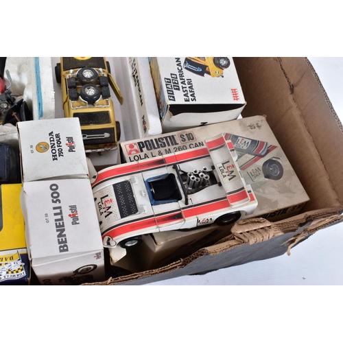 150 - A QUANTITY OF BOXED AND UNBOXED DIECAST VEHICLES, to include boxed 1/24 scale Polistil Fiat 128 East... 