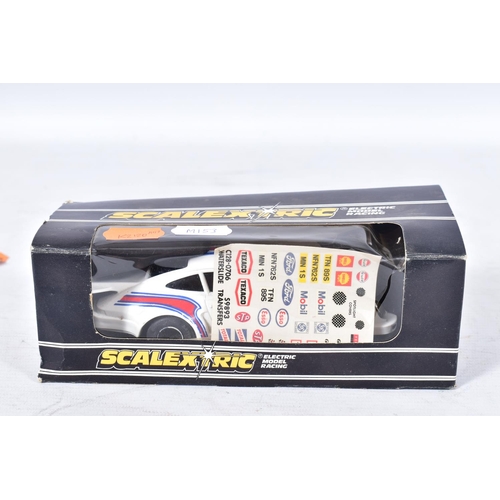 153 - SIX BOXED SCALEXTRIC CARS, Ford Escort Mexico Special Build, No.C052, ELF Renault RS-01, No.C134, Fe... 