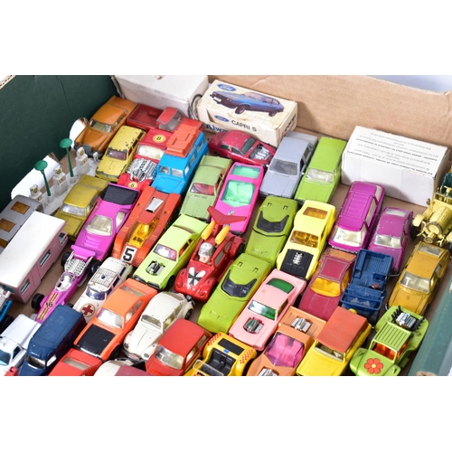 155 - A QUANTITY OF UNBOXED AND ASSORTED PLAYWORN MAINLY MATCHBOX 1-75 SERIES DIECAST VEHICLES, mixture of... 