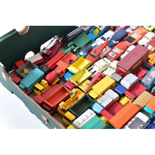 155 - A QUANTITY OF UNBOXED AND ASSORTED PLAYWORN MAINLY MATCHBOX 1-75 SERIES DIECAST VEHICLES, mixture of... 