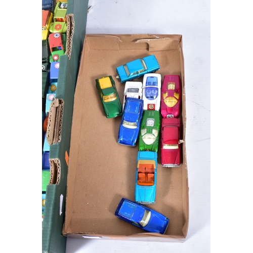 155 - A QUANTITY OF UNBOXED AND ASSORTED PLAYWORN MAINLY MATCHBOX 1-75 SERIES DIECAST VEHICLES, mixture of... 