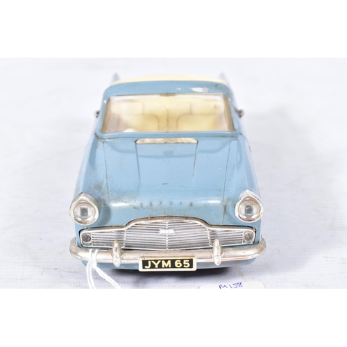 158 - A BOXED TRI-ANG PLASTIC BATTERY OPERATED FORD ZEPHYR, not tested, 1/20 scale, grey body with cream i... 