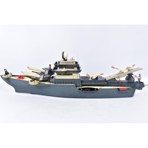 176 - A BOXED TRI-ANG BATTLEWAGON PLASTIC BATTERY OPERATED WARSHIP, No.54, not tested, playworn condition ... 