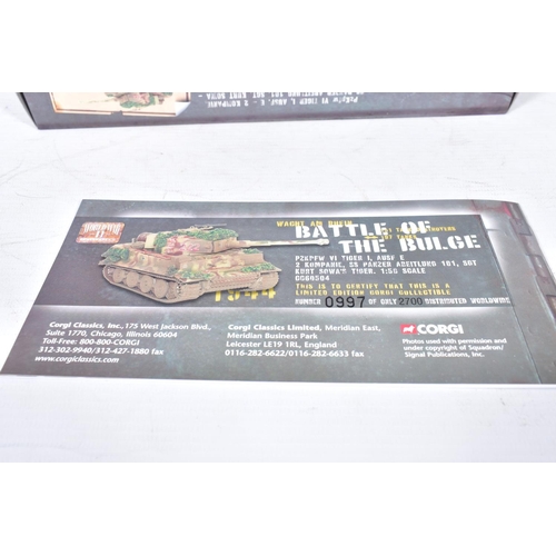 181 - SIX BOXED CORGI CLASSICS D-DAY 60TH ANNIVERSARY, WWII COLLECTION AND BATTLE OF THE BULGE GERMAN MILI... 