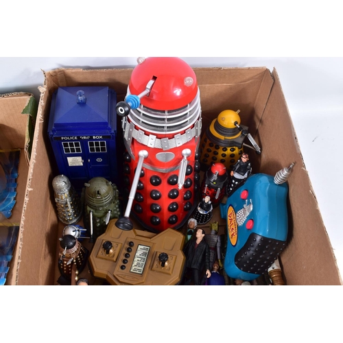 205 - A QUANTITY OF BOXED AND UNBOXED MODERN DOCTOR WHO FIGURES, to include boxed Action Figure Six Figure... 