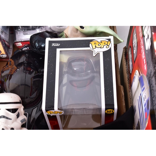 210 - A QUANTITY OF MAINLY BOXED STAR WARS TOYS AND COLLECTIBLES, to include Royal Mail Souvenir Stamp pac... 