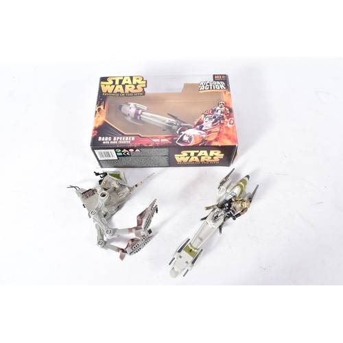 216 - A BOX OF LFL STAR WARS VEHICLES AND AIRCRAFTS FROM THE EARLY 21ST CENTURY, to include a 2002 Hasbro ... 