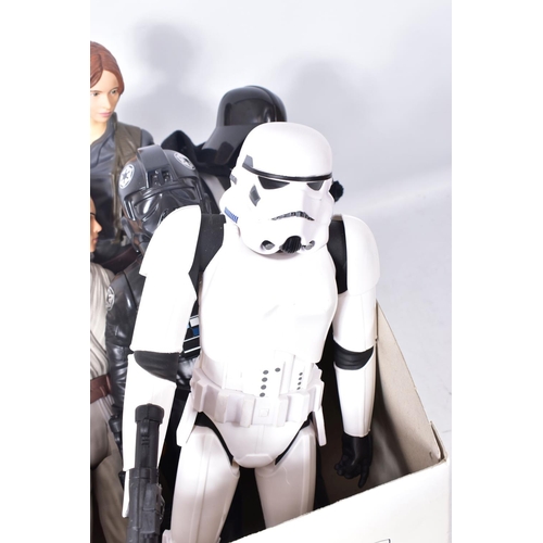 222 - A COLLECTION OF LARGE COLLECTABLE JAKKS PACIFIC  2014 STAR WARS FIGURES, to include a Darth Vader, a... 