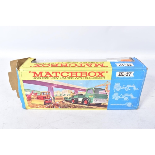 238 - A BOXED BRITAINS DUMP TRUCK, No.9670 AND A BOXED MATCHBOX KING SIZE FORD D SERIES AND LOWLOADER WITH... 