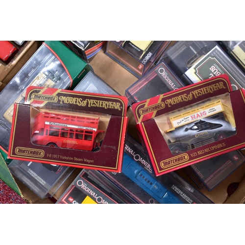 242 - A QUANTITY OF MAINLY BOXED BUS, COACH, TRAM AND TROLLEYBUS MODELS, assorted models by Corgi Classics... 