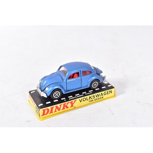 243 - A BOXED DINKY TOYS VOLKSWAGEN BEETLE 1300 SEDAN, No.129, blue body with Speedwheels, hard plastic ca... 