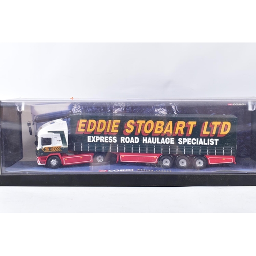 245 - A QUANTITY OF BOXED CORGI CLASSICS EDDIE STOBART DIECAST VEHICLES, to include Modern Trucks E.R.F. E... 