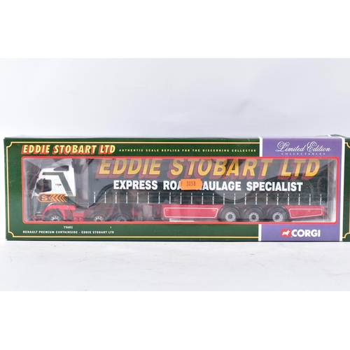 245 - A QUANTITY OF BOXED CORGI CLASSICS EDDIE STOBART DIECAST VEHICLES, to include Modern Trucks E.R.F. E... 