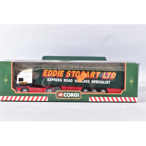 245 - A QUANTITY OF BOXED CORGI CLASSICS EDDIE STOBART DIECAST VEHICLES, to include Modern Trucks E.R.F. E... 