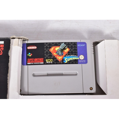 309 - THE DEATH AND RETURN OF SUPERMAN SNES BOXED, the SNES version of The Death And Return Of Superman vi... 