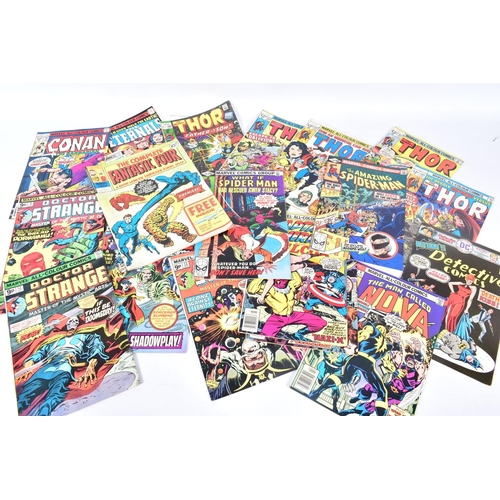 313 - A BOX OF COMICS, predominantly Marvel and Marvel UK, including Captain Britain number 1 (first appea... 