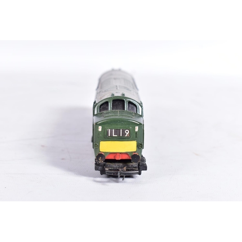 329 - FOUR UNBOXED HORNBY RAILWAYS OO GAUGE CLASS 37 LOCOMOTIVES, No's. D6975, repainted B.R. green livery... 