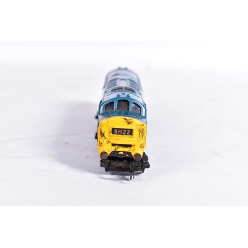 329 - FOUR UNBOXED HORNBY RAILWAYS OO GAUGE CLASS 37 LOCOMOTIVES, No's. D6975, repainted B.R. green livery... 