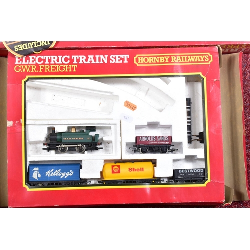 369 - TWO BOXED HORNBY RAILWAYS OO GAUGE MODEL RAILWAYS SETS, G.W.R. Freight Set, No.R783, comprising clas... 