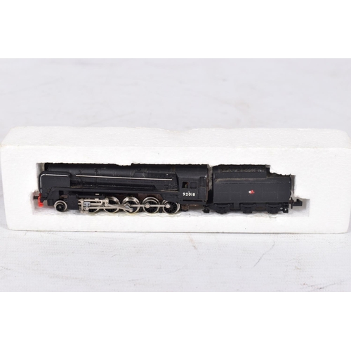 376 - THREE BOXED HORNBY MINITRIX N GAUGE LOCOMOTIVES, class 2MT Tank No.41234, B.R. lined black livery (2... 