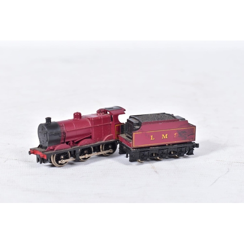 377 - THREE N GAUGE LOCOMOTIVES, boxed Graham Farish class Five No.5041, L.M.S. black livery (1801), box d... 