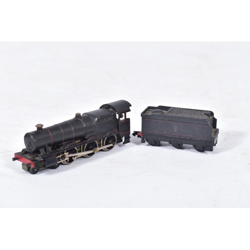 377 - THREE N GAUGE LOCOMOTIVES, boxed Graham Farish class Five No.5041, L.M.S. black livery (1801), box d... 