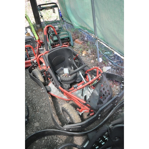 1038 - A HIGH PER OFF ROAD ELECTRIC GO CART looks to be fairly complete but missing batteries and controlle... 