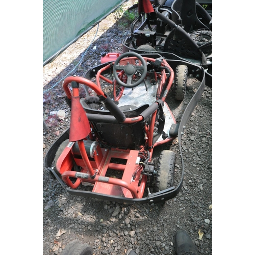 1038 - A HIGH PER OFF ROAD ELECTRIC GO CART looks to be fairly complete but missing batteries and controlle... 