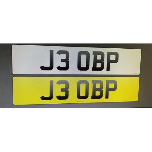 1043 - 'J3 0BP' - UK VEHICLE REGISTRATION NUMBER, held on DVLA V778 Retention Document, expires 08 07 2025 ... 