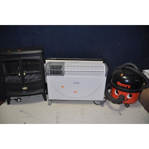 1066 - A HENRY HVK200 NUMATIC VACUUM no pole or brush bar along with a De'Longhi HN25 panel heater, De'Long... 