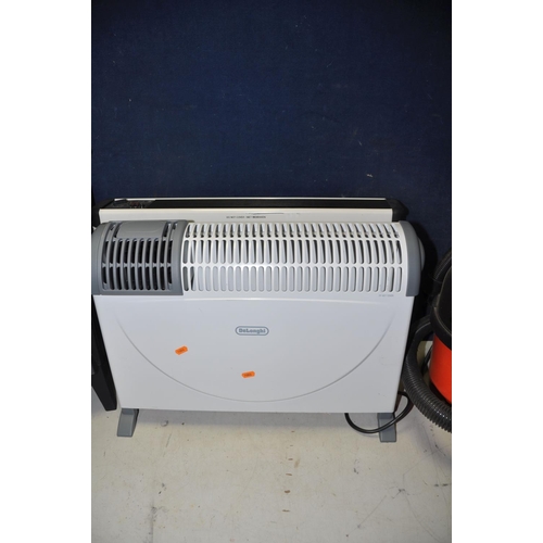 1066 - A HENRY HVK200 NUMATIC VACUUM no pole or brush bar along with a De'Longhi HN25 panel heater, De'Long... 