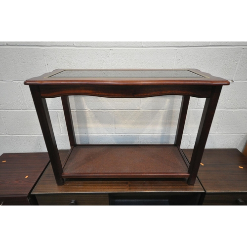 1243 - A SELECTION OF MAHOGANY FURNITURE, to include a dressing table, four drawer bedside chest, another b... 