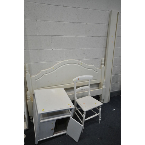 1293 - A SELECTION OF PAINTED FURNITURE, to include a dresser, width 95cm x depth 38cm x height 203cm x hei... 