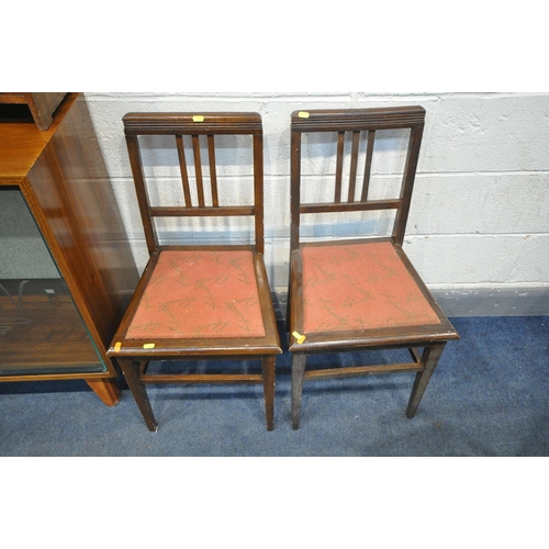 1294 - A 20TH CENTURY OAK BOOKCASE, with two sliding glass doors, width 80cm x depth 38cm x height 88cm, a ... 