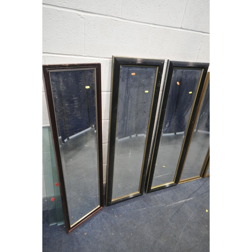 1337 - A QUANTITY OF MODERN WALL MIRRORS, with majority of the mirrors rectangular (10)