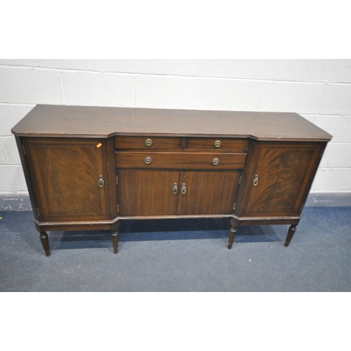 1341 - A MAHOGANY SIDEBOARD, width 179cm x depth 45cm x height 87cm