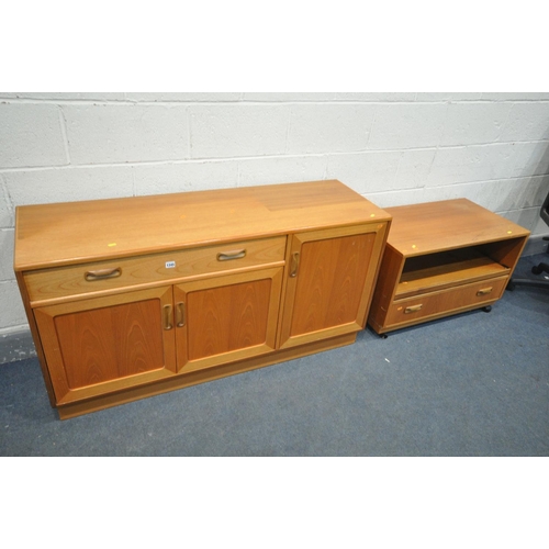 1345 - A G PLAN FRESCO TEAK SIDEBOARD, width 140cm x depth 45cm x height 72cm (condition:-originally with a... 