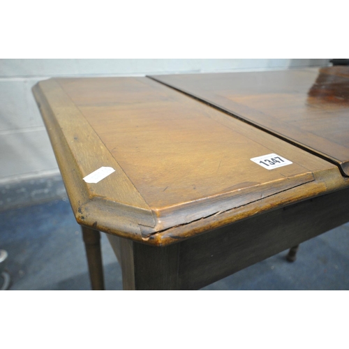 1347 - AN EDWARDIAN MAHOGANY METAMORPHIC WRITING TABLE/DESK, with a label reading 'Britisher writing table'... 