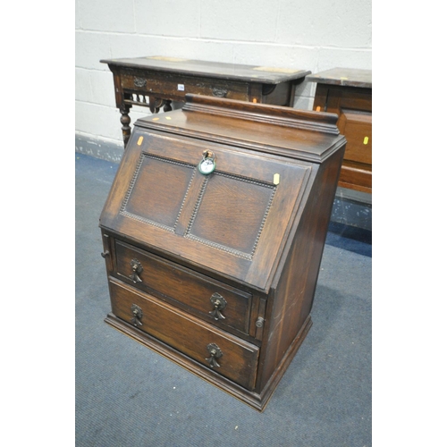 1356 - AN EDWARDIAN WALNUT MARBLE TOP WASHSTAND, width 92cm x depth 47cm x height 76cm, an Edwardian side t... 