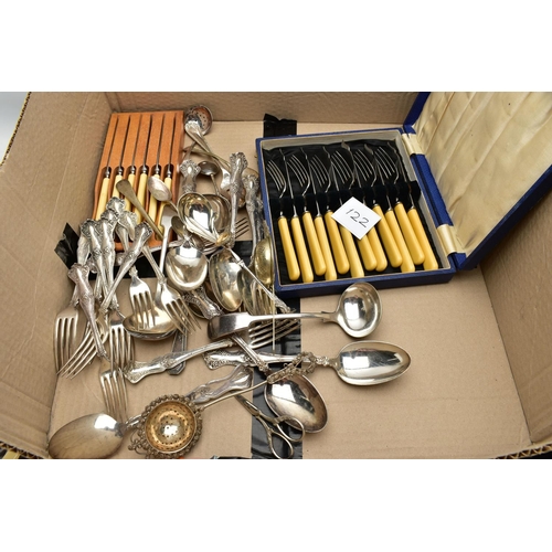 191 - A LARGE SELECTION OF INCOMPLETE CANTEEN AND WHITE METAL CUTLERY SETS, to include eleven cased exampl... 