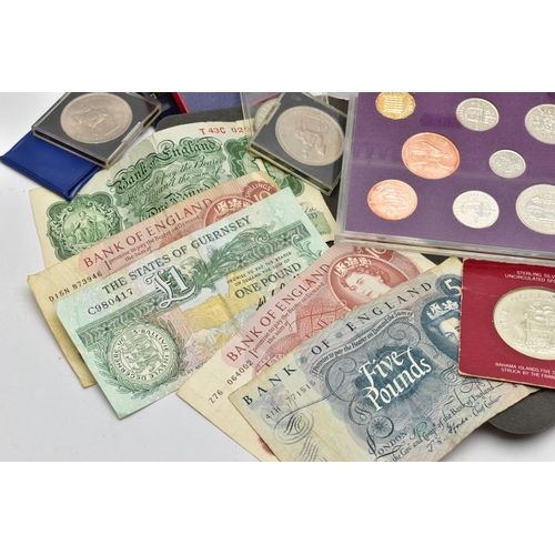 198 - A PLASTIC TUB CONTAINING MIXED WORLD COINS TO INCLUDE, a sealed sterling silver uncirculated specime... 