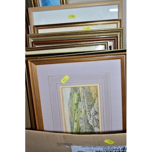 266 - TWO BOXES AND LOOSE PRINTS ETC, to include a James Tytler signed limited edition print depicting a n... 