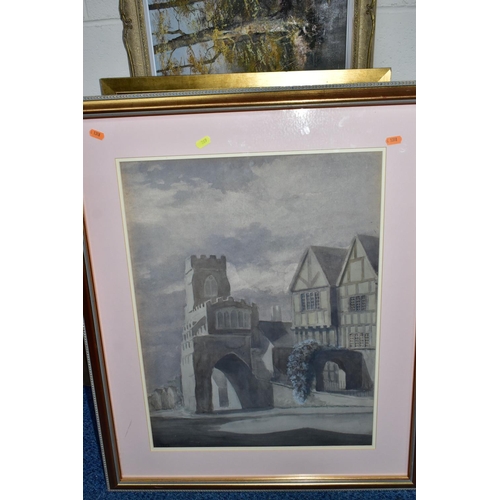 269 - PAINTINGS AND PRINTS ETC, to include a W.R. Hatch watercolour depicting St James Chapel and Lord Ley... 