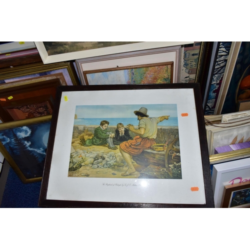 270 - A QUANTITY OF PICTURES AND PRINTS ETC, to include print reproductions of paintings by Lowry, Van Gog... 