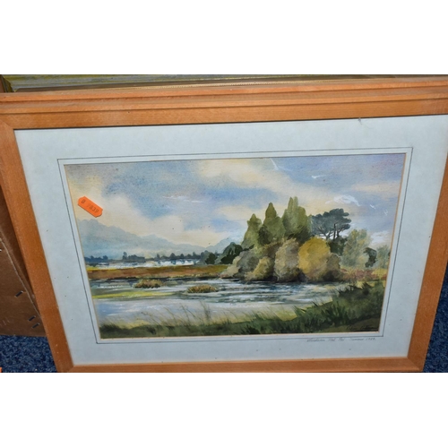 273 - PAINTINGS AND PRINTS ETC, to include amateur watercolours by Robin Pulman, subjects include landscap... 