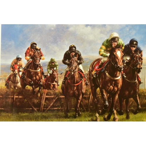 287 - GRAHAM ISOM (BRITISH CONTEMPORARY) 'ISTABRAQ', a limited edition horse racing print, signed, titled ... 