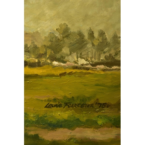 292 - LAURIE THERESE FORRESTER (1956-2004) 'LANDSCAPE', an impressionist style landscape with distant hill... 