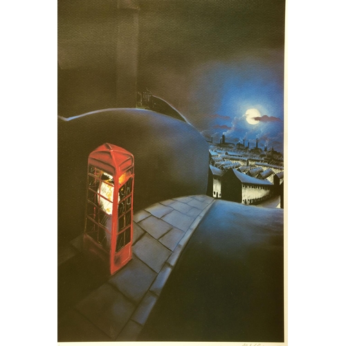 298 - MACKENZIE THORPE (BRITISH 1957) 'LOVE BY THE PALE MOONLIGHT', a signed limited edition print depicti... 