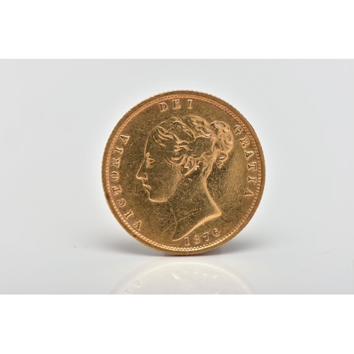 79 - A QUEEN VICTORIA HALF SOVEREIGN COIN, depicting Queen Victoria to the obverse and a shield to the re... 