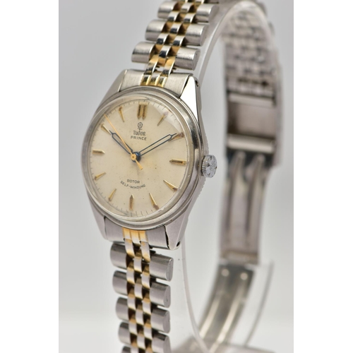 86 - A GENTLEMENS TUDOR WRISTWATCH, the circular white dial, with baton hourly markers, dial signed 'Tudo... 